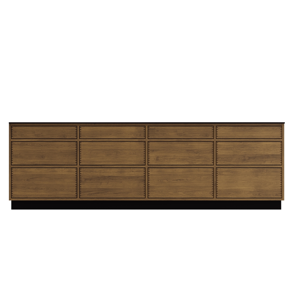 Just Wood Push Dunkel geölt Køkkenø - 249,5 cm bred - 100 cm dyb