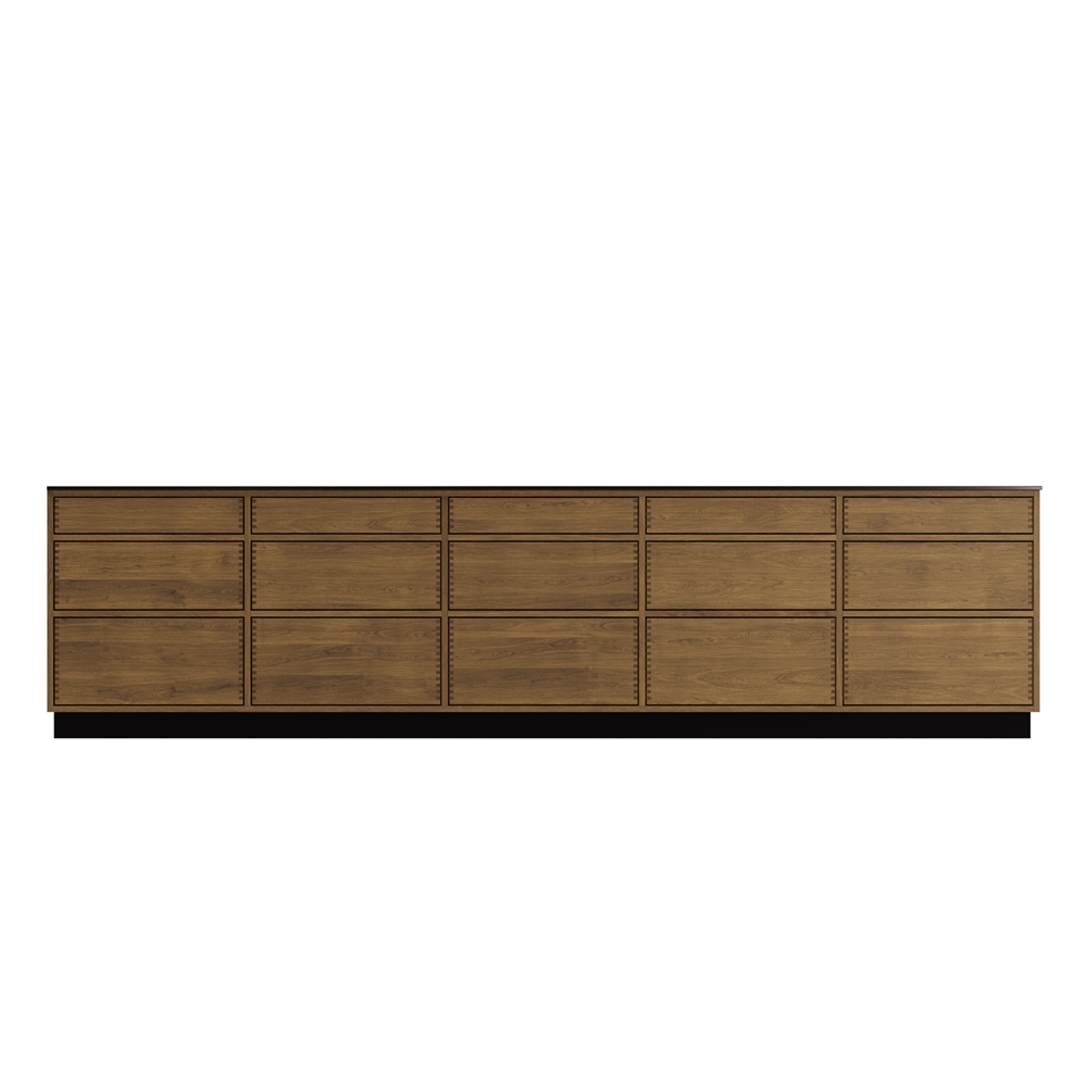 Just Wood Push Dunkel geölt Køkkenø - 311,4 cm bred - 100 cm dyb