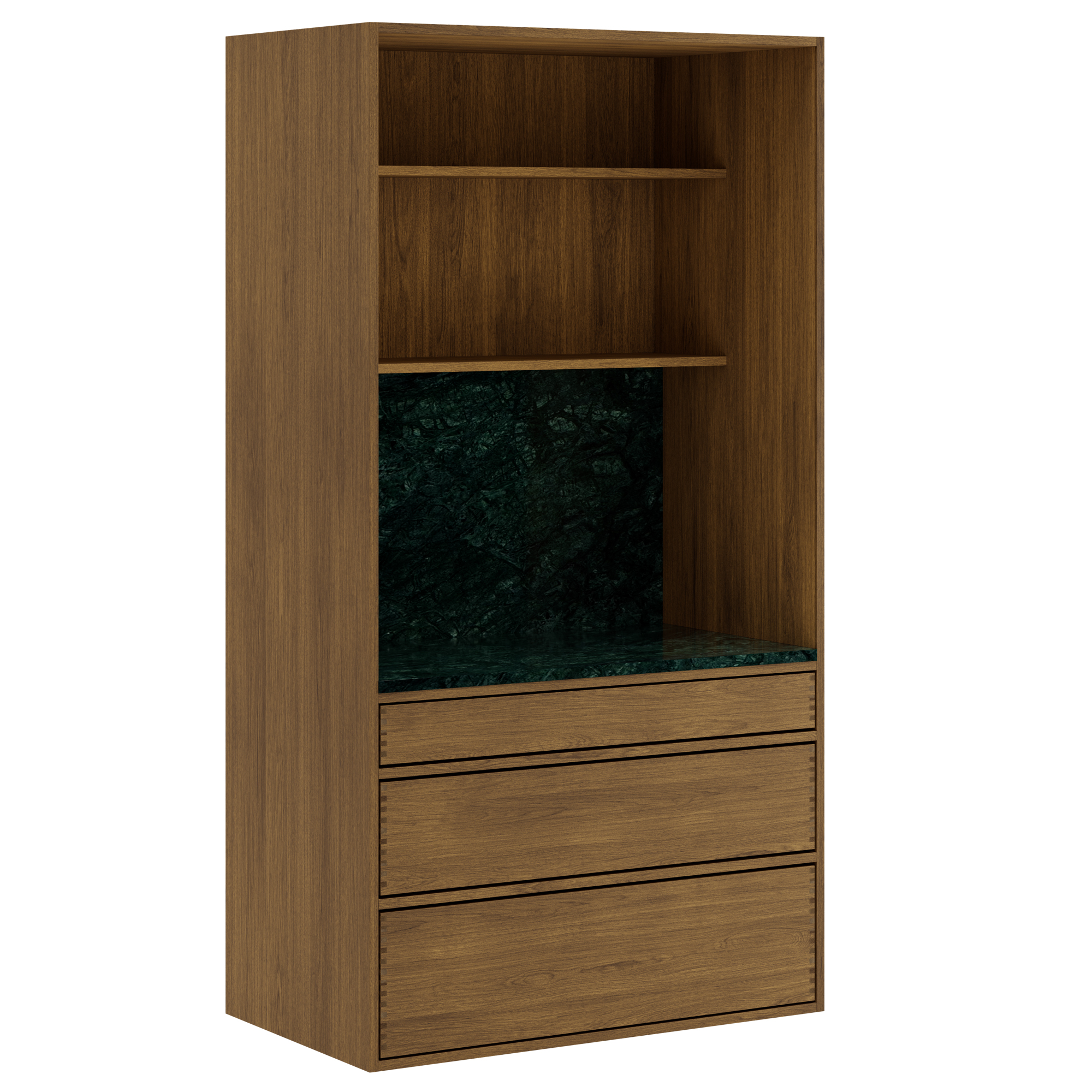100 cm Dunkel geölt Just Wood Push Bar-Schrank