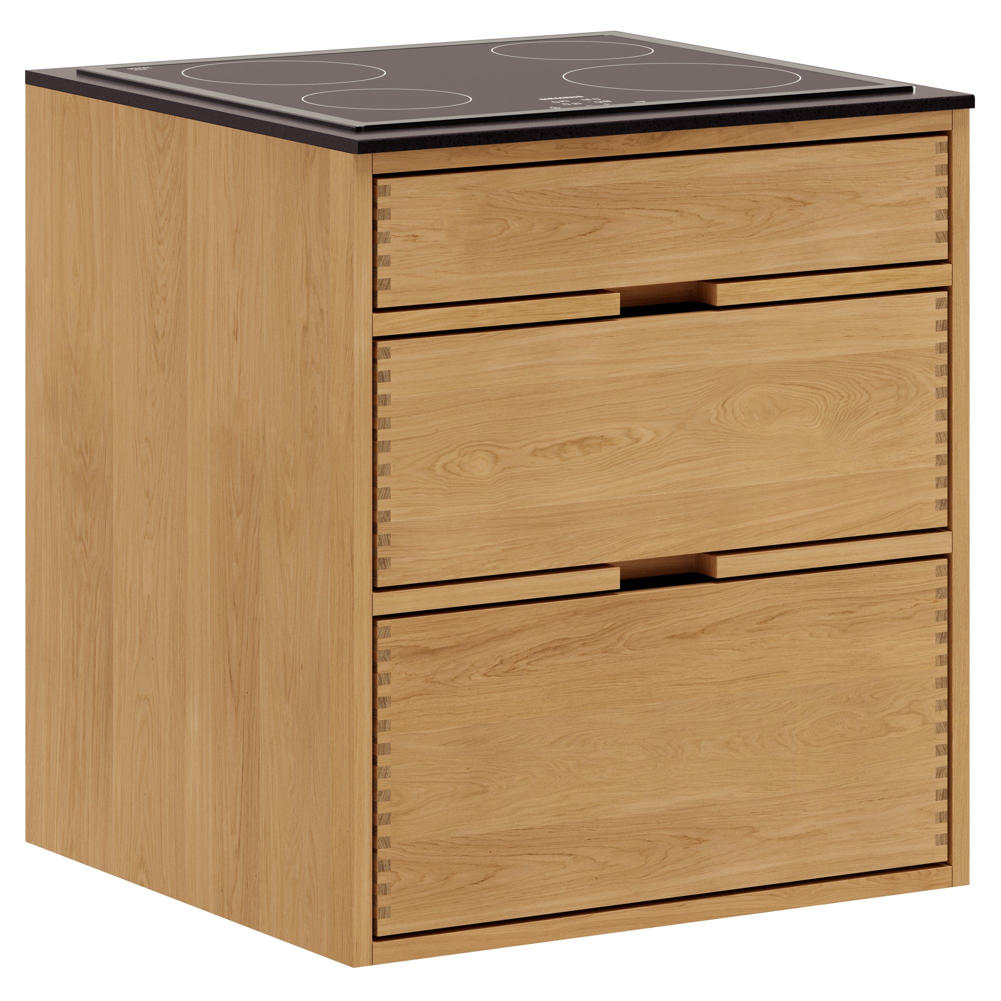 60 cm Just Wood Unterschrank 60 cm in der Tiefe, vorbereitet für Kochfeld