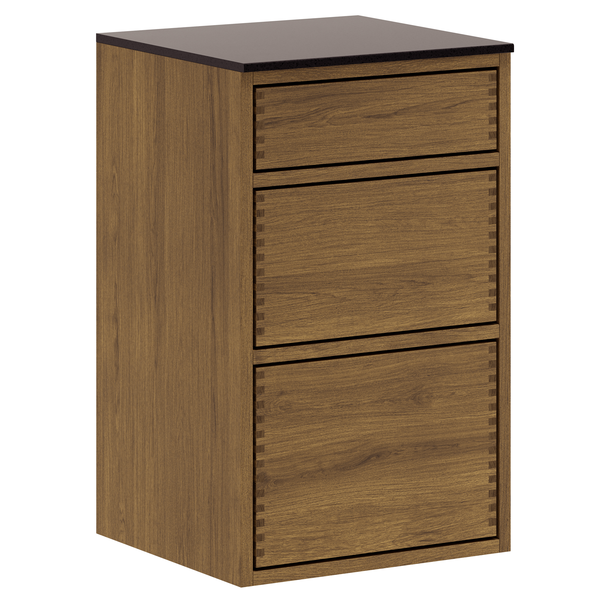 40 cm Dunkel geölt Just Wood Schubladenunterschrank 40 cm in der Tiefe