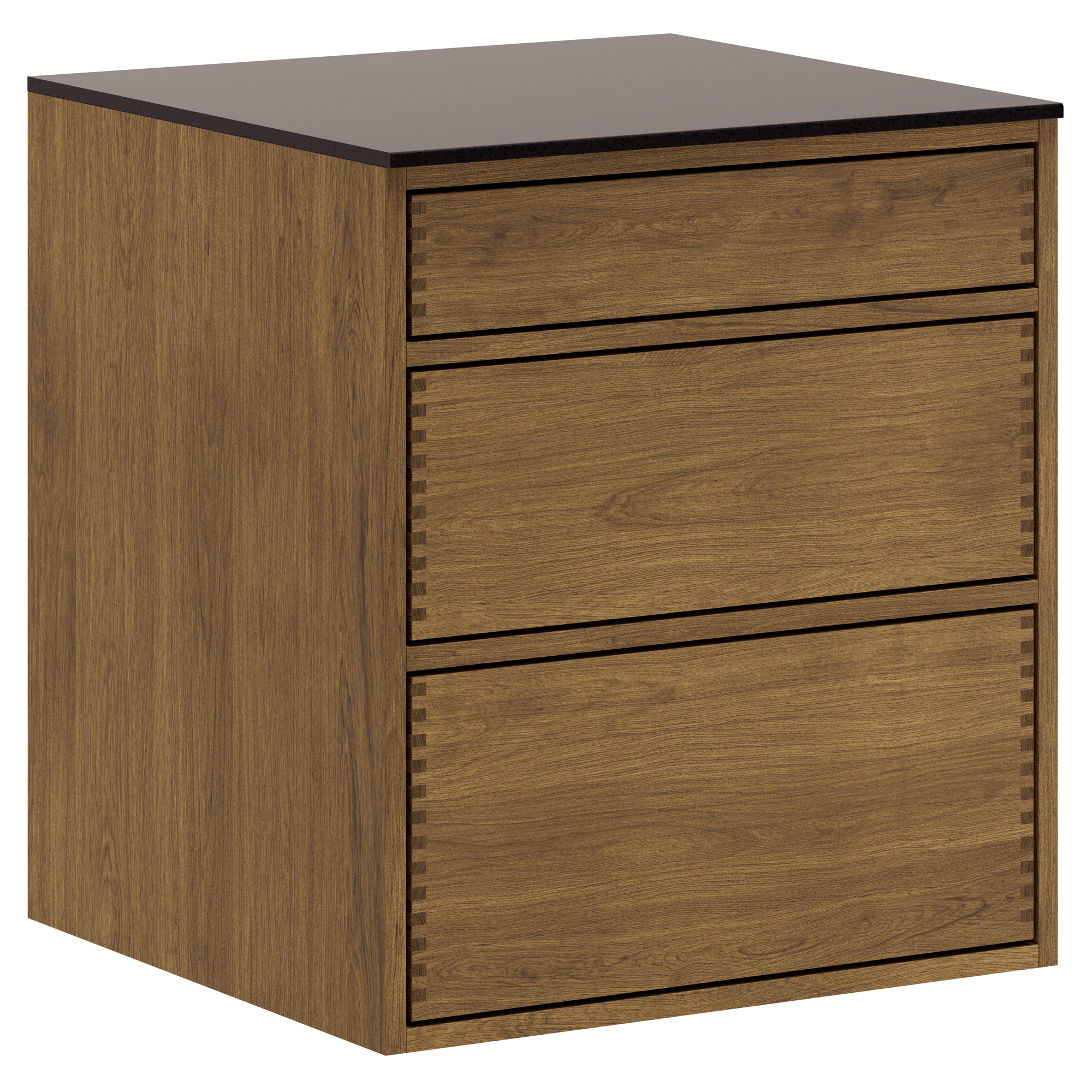 60 cm Dunkel geölt Just Wood Push-Unterschrank 60 cm in der Tiefe