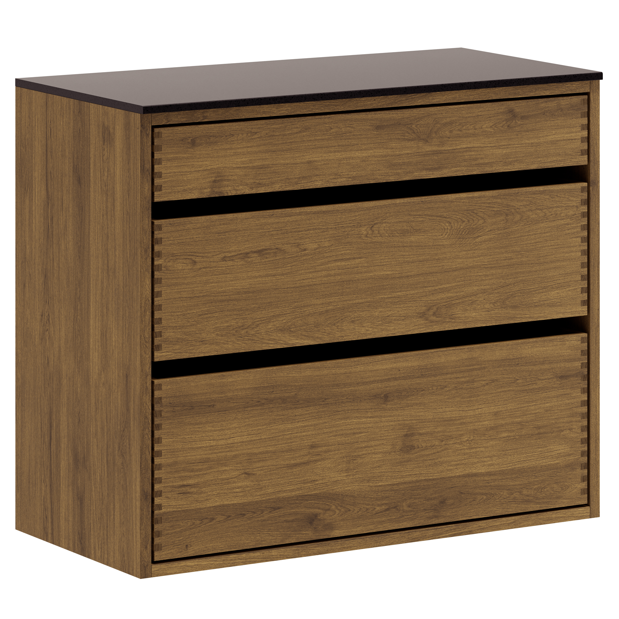 80 cm Dunkel geölt Just Wood Original Unterschrank 40 cm in der Tiefe