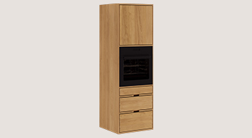 Hell geölt Schreiner Hochschrank für Backofen